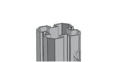 Picture of Alusign Outdoor Square Post Profile, 4 tracks